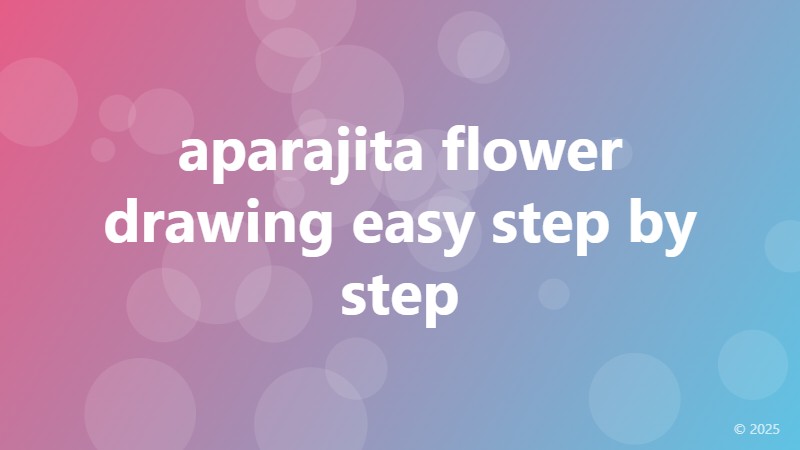 aparajita flower drawing easy step by step