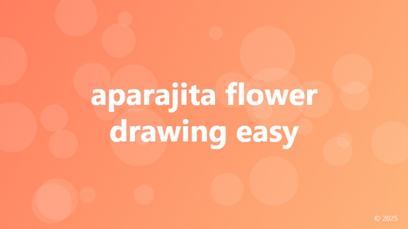 aparajita flower drawing easy