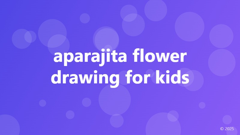 aparajita flower drawing for kids