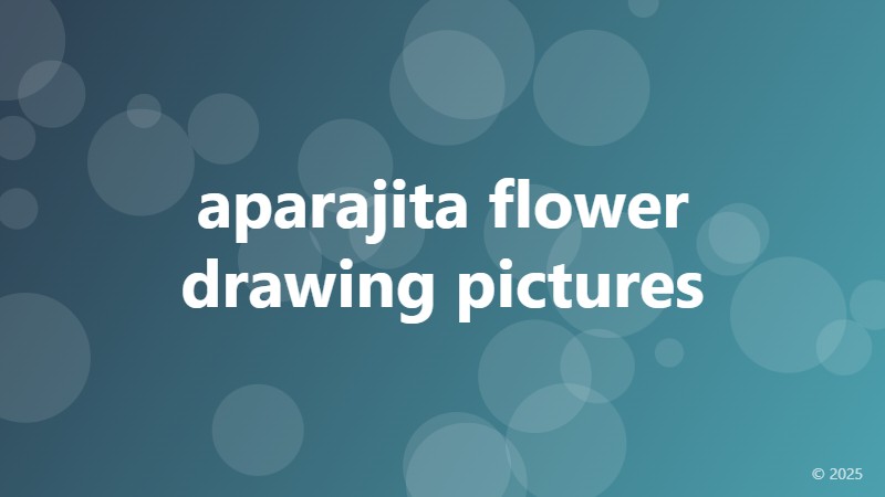 aparajita flower drawing pictures