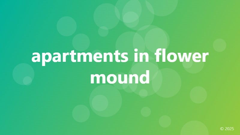 apartments in flower mound