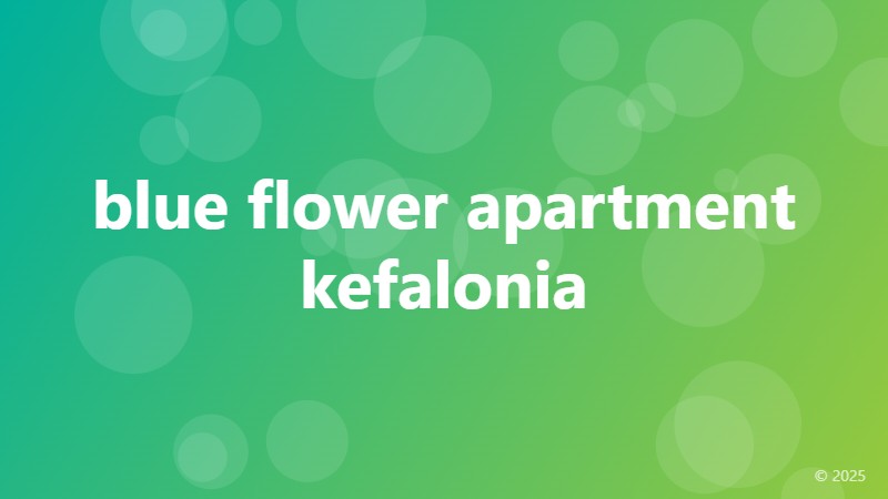 blue flower apartment kefalonia