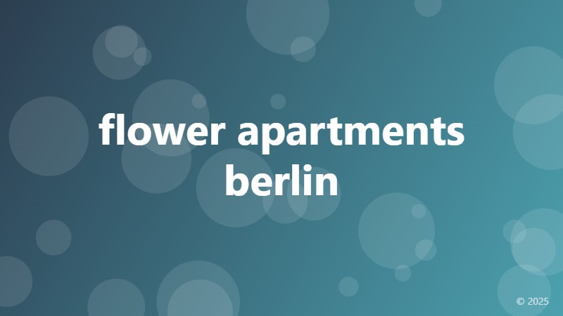 flower apartments berlin