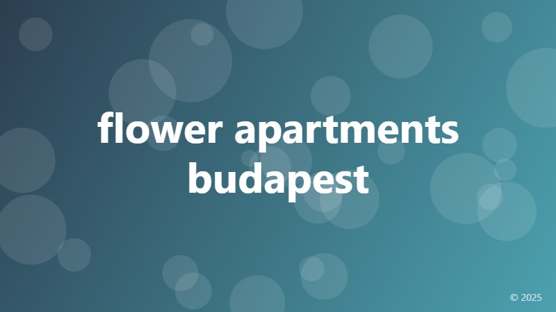 flower apartments budapest