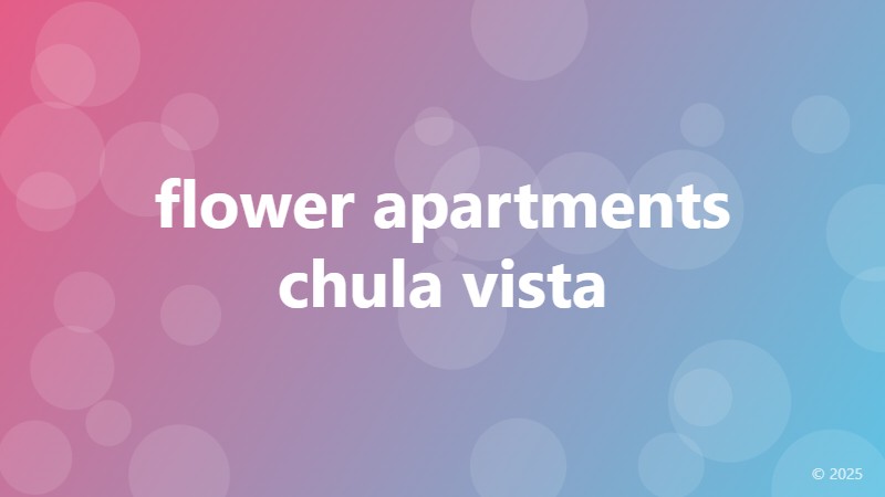 flower apartments chula vista
