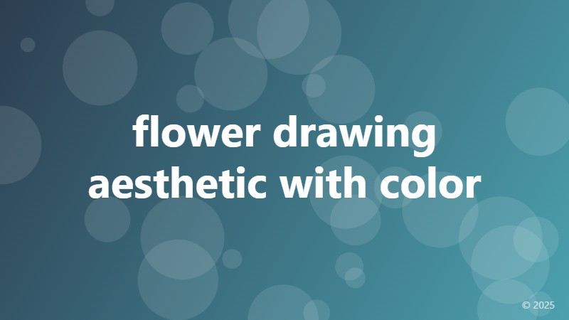 flower drawing aesthetic with color