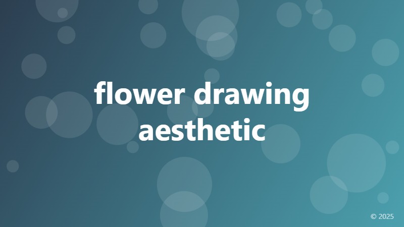flower drawing aesthetic