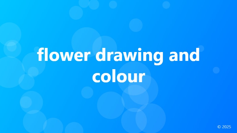 flower drawing and colour