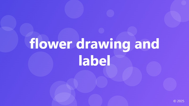 flower drawing and label
