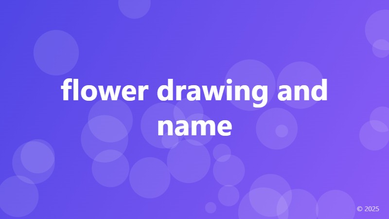 flower drawing and name