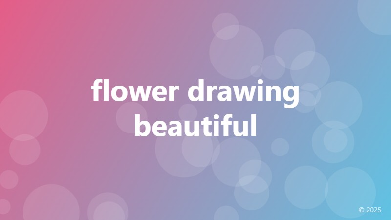 flower drawing beautiful