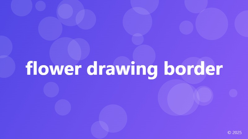 flower drawing border