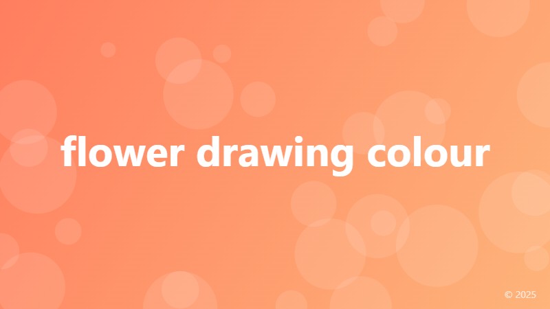 flower drawing colour