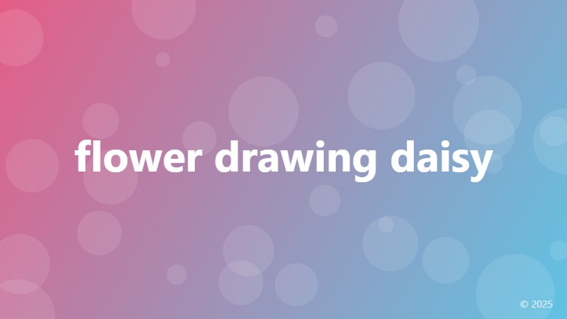 flower drawing daisy