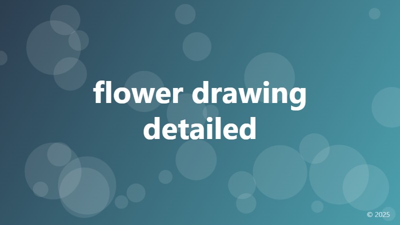 flower drawing detailed