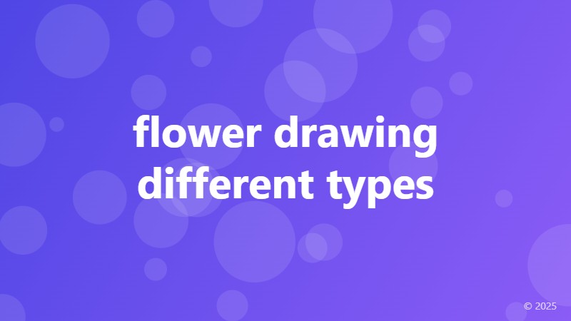 flower drawing different types