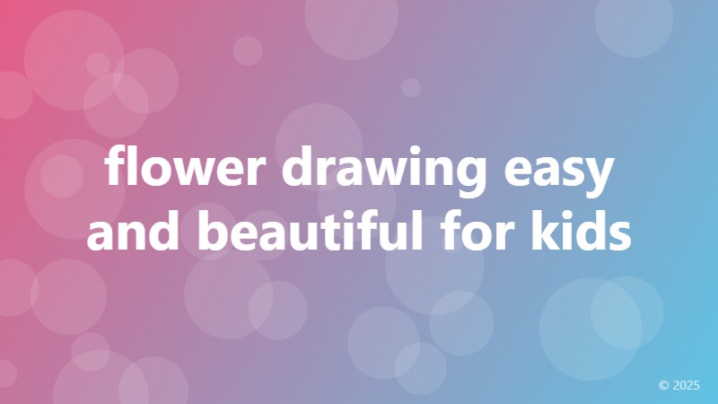 flower drawing easy and beautiful for kids