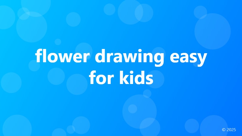 flower drawing easy for kids