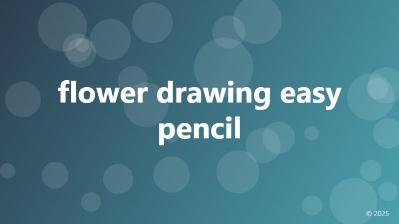 flower drawing easy pencil