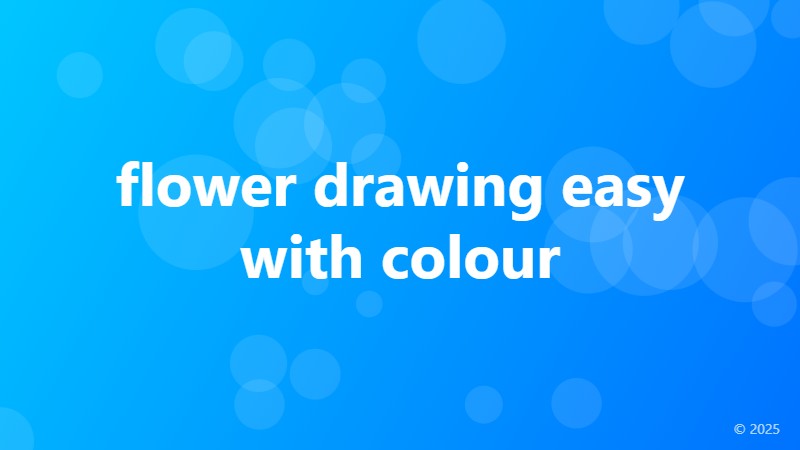 flower drawing easy with colour