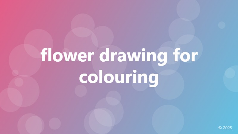 flower drawing for colouring