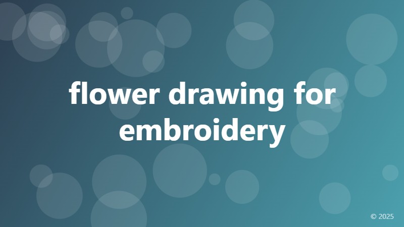 flower drawing for embroidery