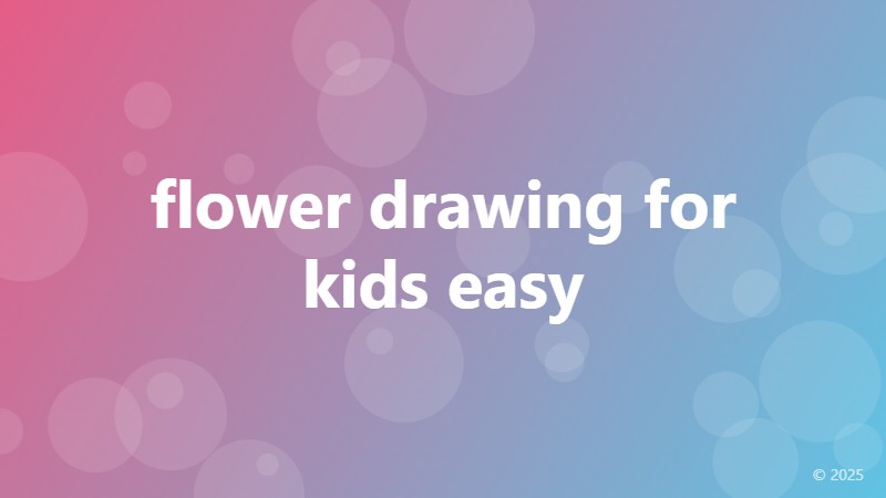 flower drawing for kids easy