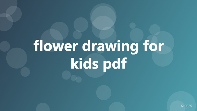 flower drawing for kids pdf