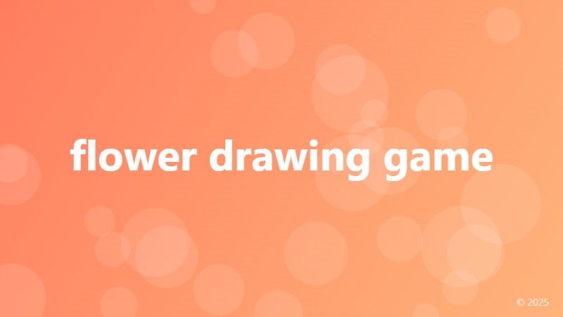 flower drawing game