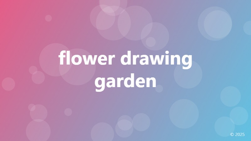 flower drawing garden
