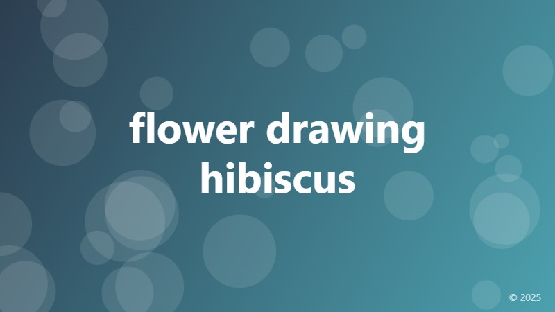 flower drawing hibiscus