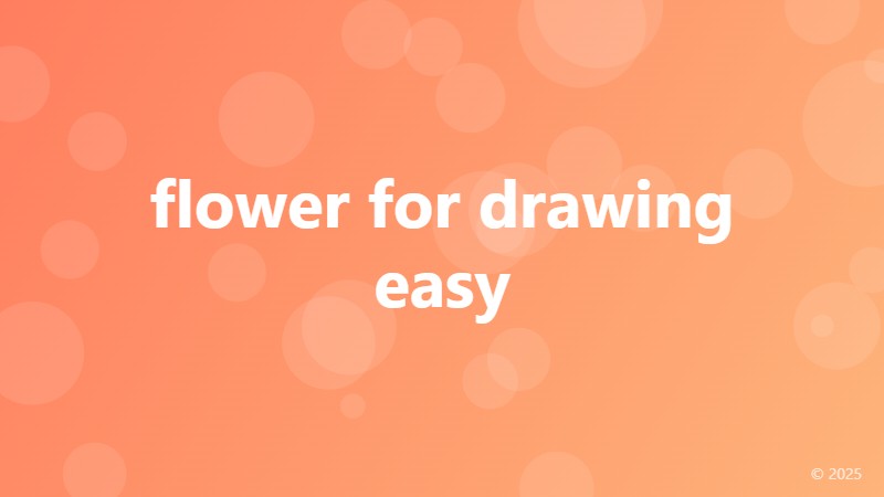 flower for drawing easy