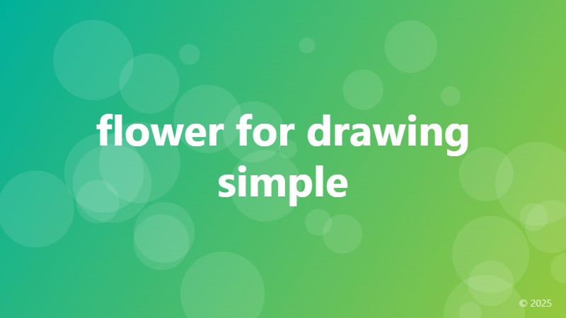 flower for drawing simple