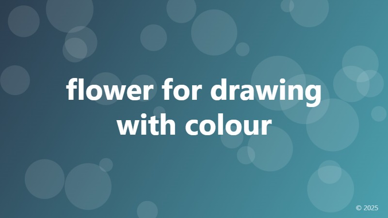 flower for drawing with colour