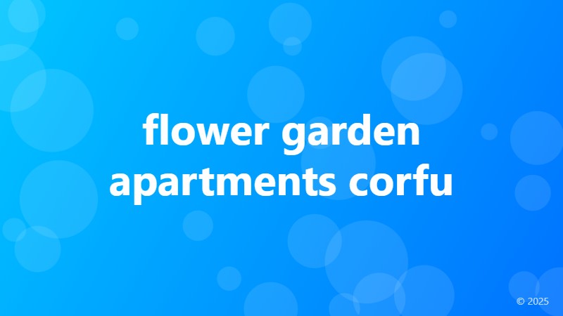 flower garden apartments corfu