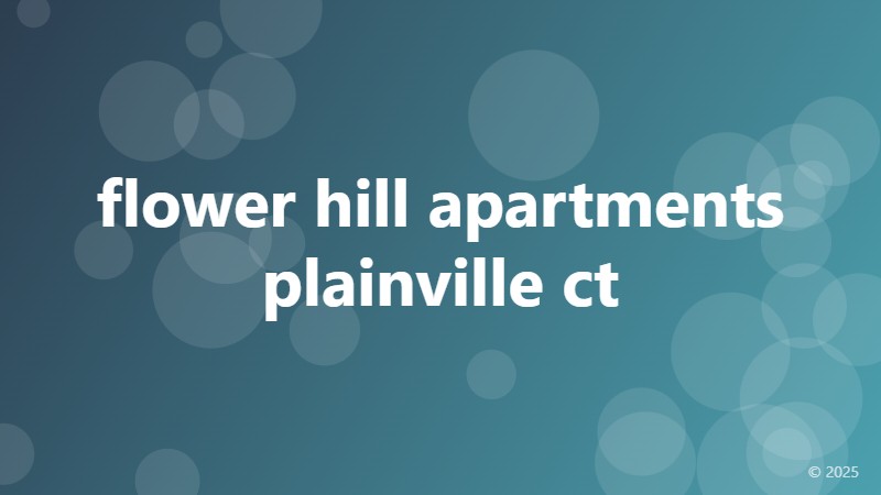 flower hill apartments plainville ct