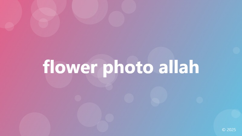 flower photo allah