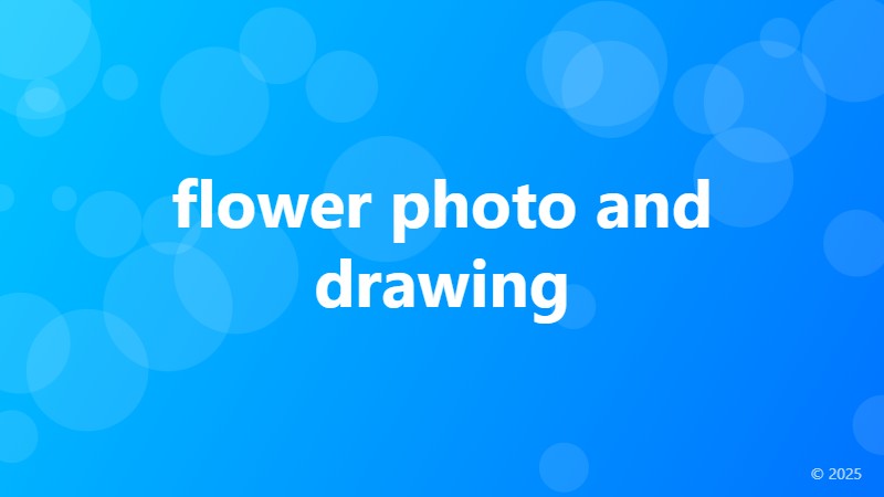 flower photo and drawing