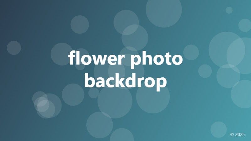 flower photo backdrop