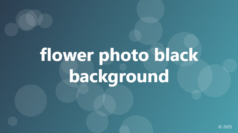 flower photo black background