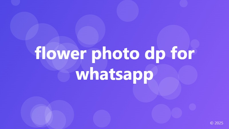 flower photo dp for whatsapp