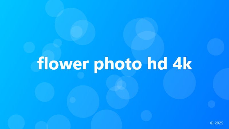 flower photo hd 4k