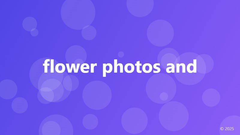 flower photos and