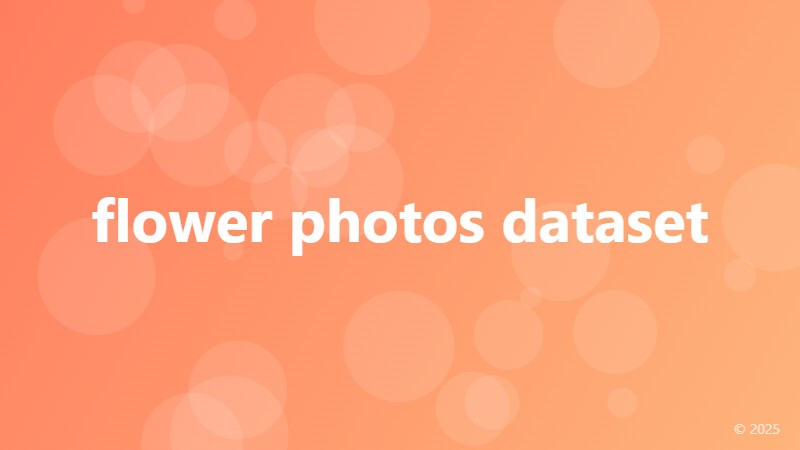 flower photos dataset