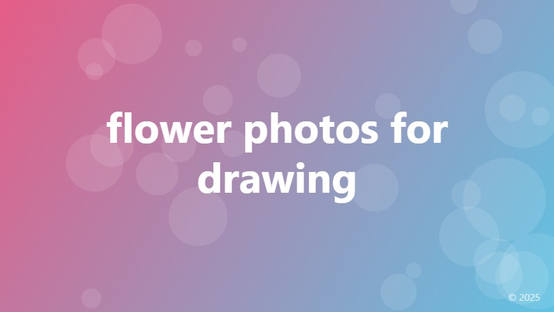 flower photos for drawing
