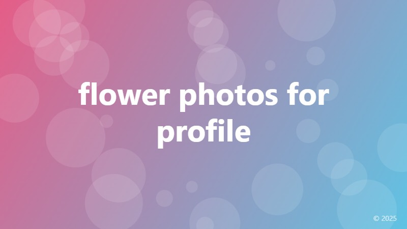 flower photos for profile