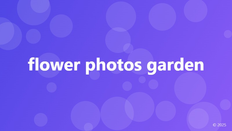 flower photos garden