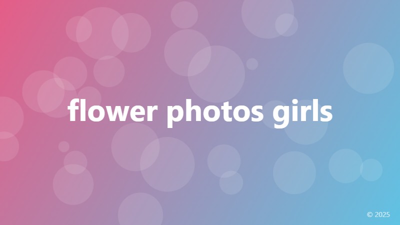 flower photos girls