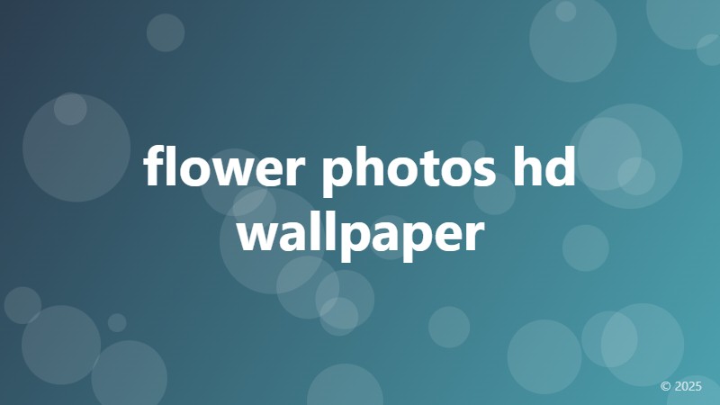 flower photos hd wallpaper