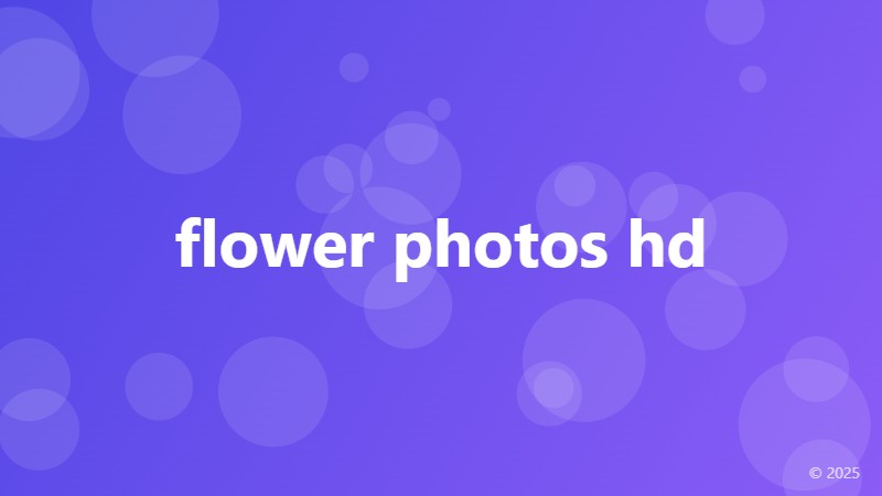 flower photos hd